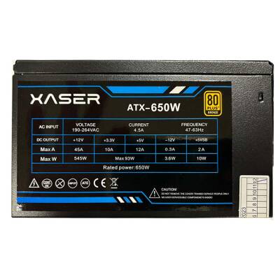 XASER MG2-3147 3x Rainbow Fan USB 3.0 650W 80+ Bronze PSU Atx Oyuncu Kasası - 4