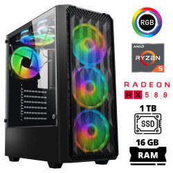 Xaser Xsr1035 Ryzen 5 3600 16GB Ram 1TB SSD 8GB RX580 Oyuncu Masaüstü Bilgisayarı - 1