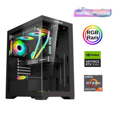 Xaser Xsr860 Ryzen 7 5700x 16GB Ram 512GB M.2 NVMe SSD 12GB RTX3060 24